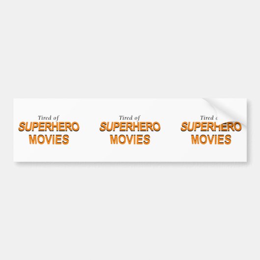 Autocollant De Voiture Fatigué Des Films Superhero (Devant)