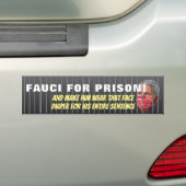 Autocollant De Voiture Fauci For Prison - Anti Anthony Fauci (En voiture)