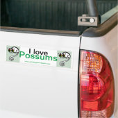 Autocollant De Voiture Faune - J'aime POSSUMS - Amoureux des animaux - (Sur camion)