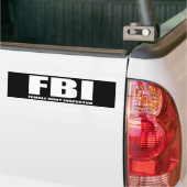 AUTOCOLLANT DE VOITURE FBI (Sur camion)