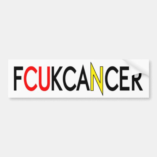 AUTOCOLLANT DE VOITURE FCUKCANCER (Devant)