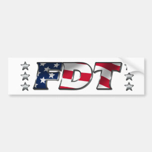 Autocollant De Voiture FDT Eff Donald Trump Anti-Trump