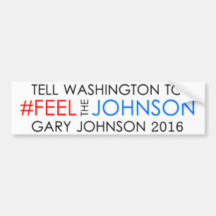 Autocollant De Voiture #feelthejohnson Gary Johnson 2016