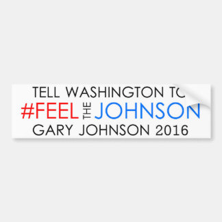 Autocollant De Voiture #feelthejohnson Gary Johnson 2016