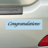 Autocollant De Voiture Félicitations (En voiture)