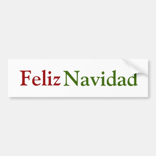 Autocollant De Voiture Feliz Navidad (Devant)