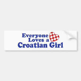 Autocollant De Voiture Femme croate