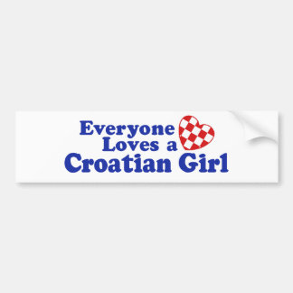 Autocollant De Voiture Femme croate