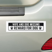Autocollant De Voiture Femme Et Chien Manquant De Récompense Pour Chien (En voiture)