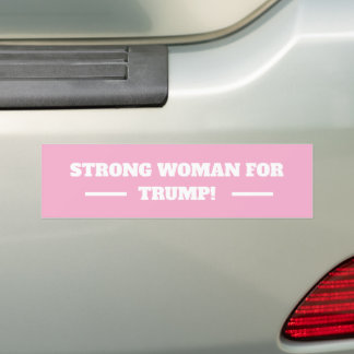 Autocollant De Voiture Femme forte pour Trump !