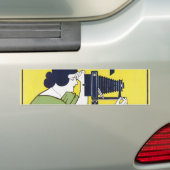 Autocollant De Voiture Femme photographe, photographe, Van Caspel (En voiture)