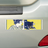 Autocollant De Voiture Femme photographe, photographe, Van Caspel (En voiture)