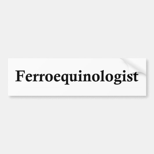 Autocollant De Voiture Ferroequinologist (Devant)