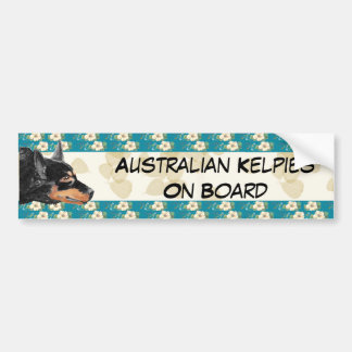 Autocollant De Voiture Feuille bronzage de Kelpie/Bumpersticker floral