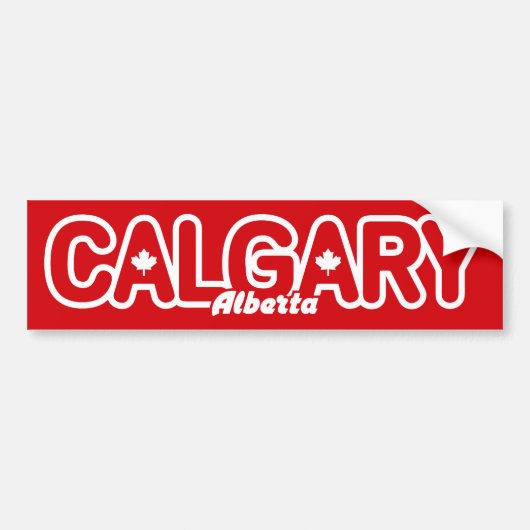 Autocollant De Voiture Feuille de Calgary (Devant)