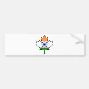 Autocollant De Voiture Feuille d'érable indienne de drapeau