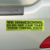 Autocollant De Voiture Feuille d'étain de Homeschool (En voiture)