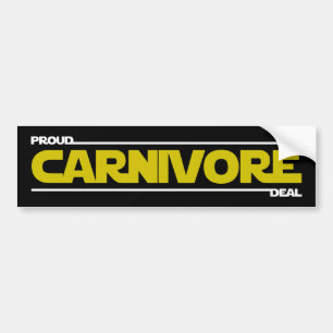 Autocollant De Voiture Fier Carnivore. Deal.