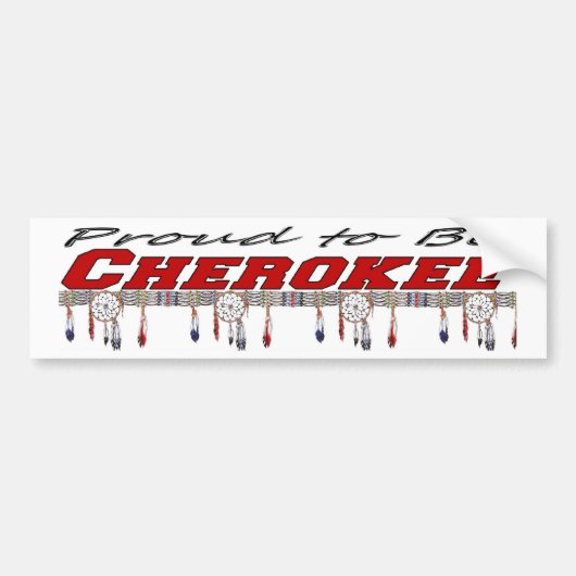 Autocollant De Voiture Fier d'être adhésif pour pare-chocs cherokee (Devant)