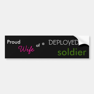 Autocollant De Voiture Fier, épouse, de, a, DÉPLOYÉ, soldat