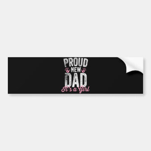 Autocollant De Voiture Fier Nouveau Père C'est une fille Cadeaux Père à ê