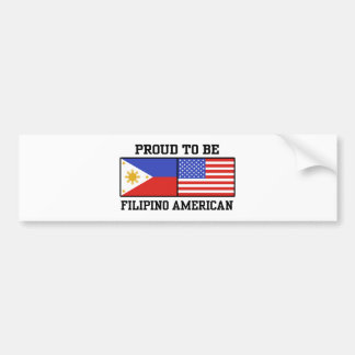 Autocollant De Voiture Fier Philippin Américain