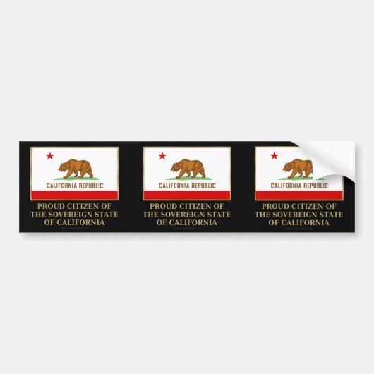 Autocollant De Voiture Fière citoyenne de Californie (Devant)