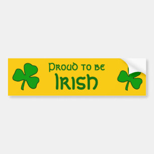 Autocollant De Voiture Fière d'être un Sticker Shamrock irlandais
