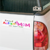 Autocollant De Voiture Fière maman de l'autisme (Sur camion)