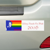 Autocollant De Voiture Fierté 2016 de Hillary Clinton (En voiture)