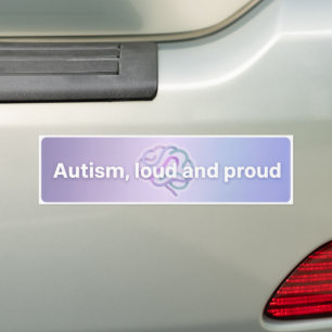 Autocollant De Voiture Fierté de l'autisme Haut et Fier Moderne Violet