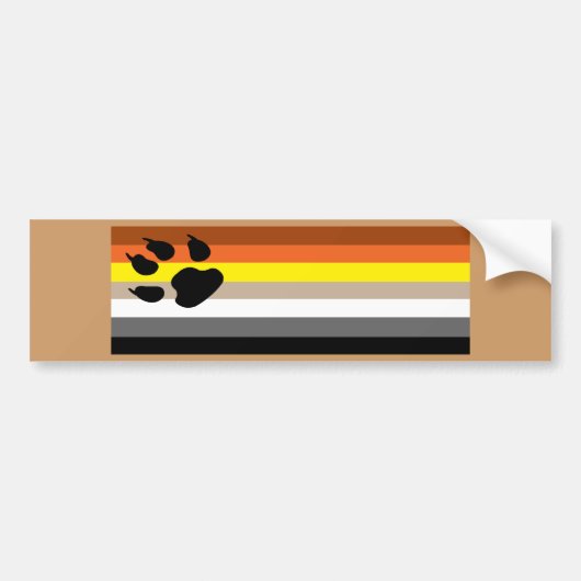 Autocollant De Voiture fierté de l'ours gay (Devant)