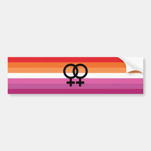 Autocollant De Voiture Fierté lesbienne (Devant)