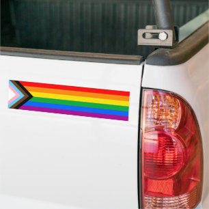 Autocollant De Voiture FIERTÉ LGBT (Progress Pride)