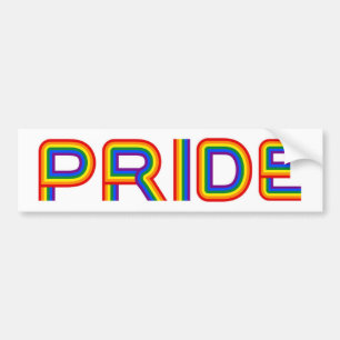 Autocollant De Voiture Fierté  Rainbow Letters