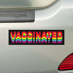 Autocollant De Voiture Fierté vaccinée lgbt gay queer arc-en-ciel noir