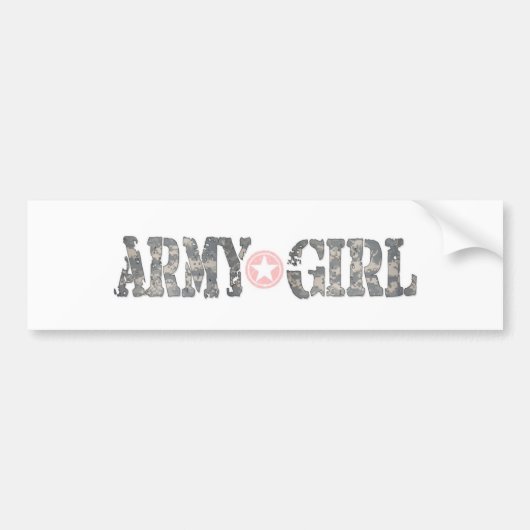 Autocollant De Voiture Fille Camo d'armée (Devant)