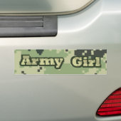 Autocollant De Voiture Fille d'armée (En voiture)