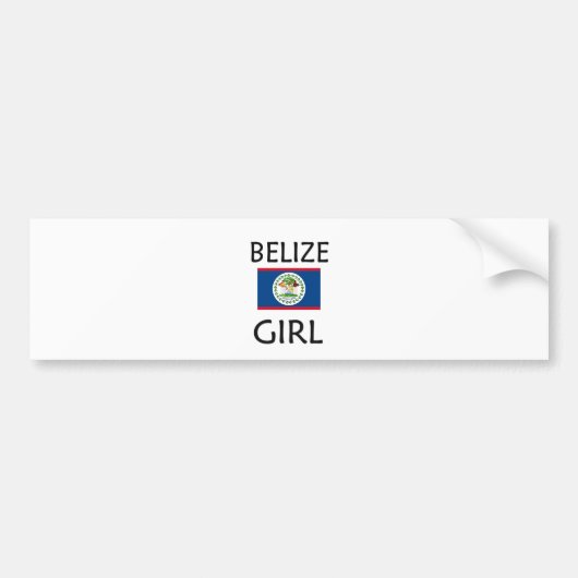 AUTOCOLLANT DE VOITURE FILLE DE BELIZE (Devant)