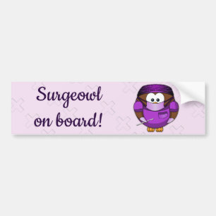 Autocollant De Voiture fille de hibou chirurgien
