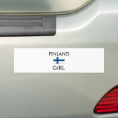 AUTOCOLLANT DE VOITURE FILLE DE LA FINLANDE (En voiture)