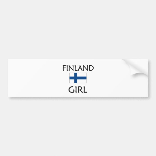 AUTOCOLLANT DE VOITURE FILLE DE LA FINLANDE (Devant)