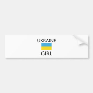 AUTOCOLLANT DE VOITURE FILLE DE L'UKRAINE