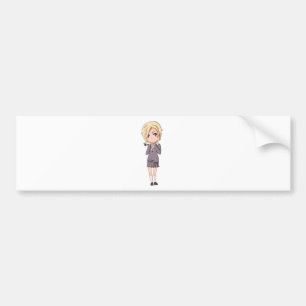 Autocollant De Voiture Fille d'école de Chibi