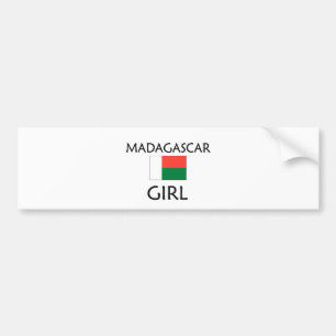 AUTOCOLLANT DE VOITURE FILLE DU MADAGASCAR