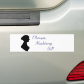 Autocollant De Voiture Fille entêtée de Jane Austen (En voiture)
