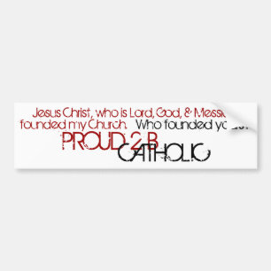 Autocollant De Voiture FIUVE 2 B CATHOLIQUE - Bumper Sticker - Rouge/Noir