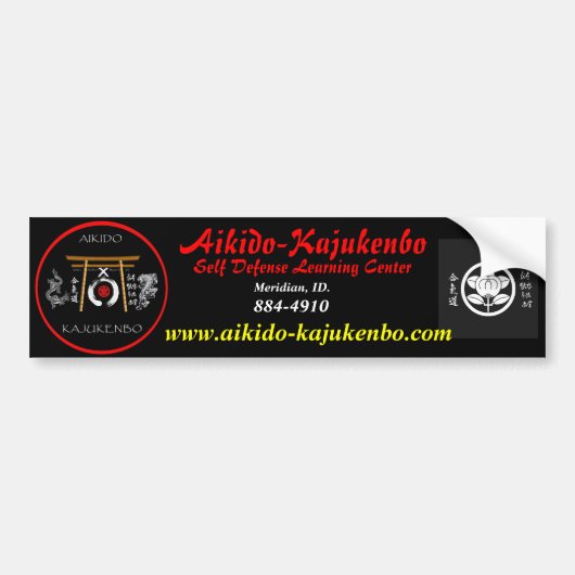 Autocollant De Voiture fix_1200, beebop, aikido-Kajukenbo, individu (Devant)