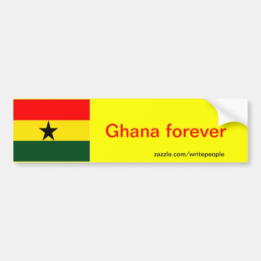 Autocollant De Voiture Flag du Ghana (Devant)