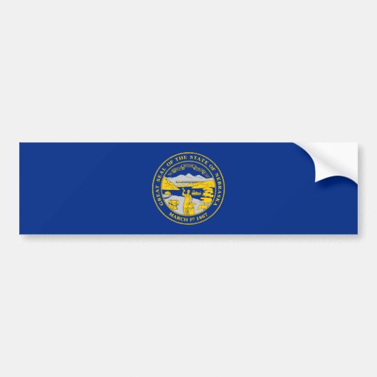 Autocollant De Voiture Flag du Nebraska (Devant)
